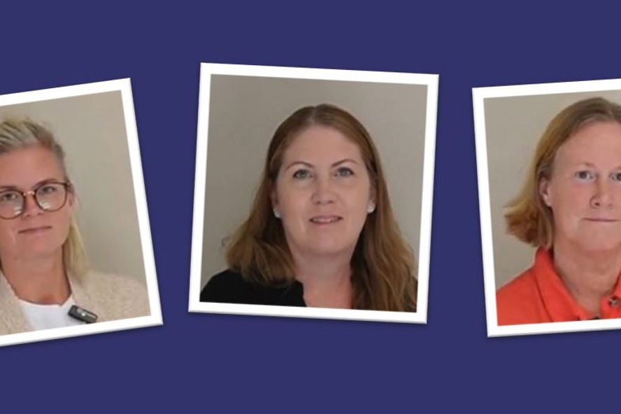 Från vänster till höger, Beatrice Molin, Jenny Nygren och Karina Åbom