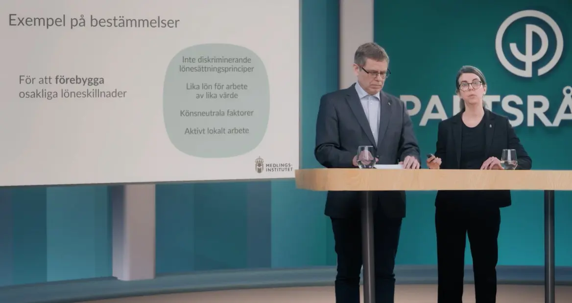 Christian Kjellström och Sofie Malmkvist från Medlingsinstitutet