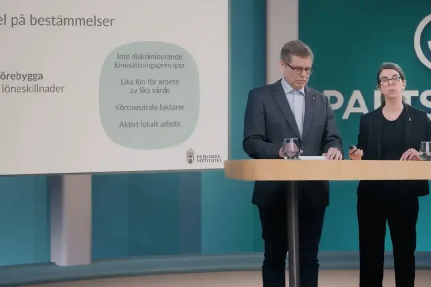 Christian Kjellström och Sofie Malmkvist från Medlingsinstitutet