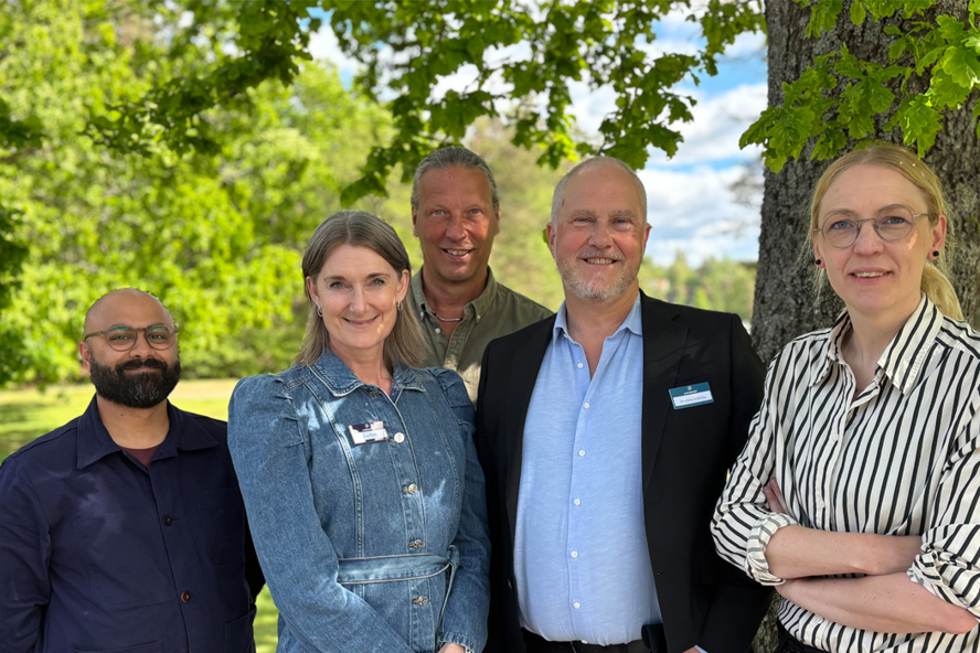 Representanter från centrala parter från vänster Omar Bellini (OFR, S, P ;O), Åsa Pyka (Arbetsgivarverket), Mikael Andersson (OFR, S, P ;O) , Anders Stålsby (Arbetsgivarverket) och Sanna Feldell (OFR, S, P, O)