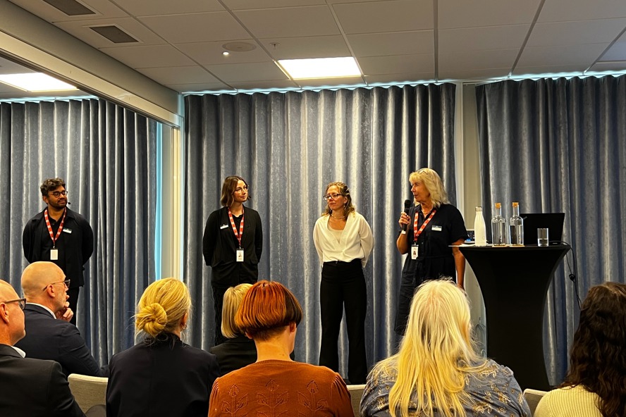 Från vänster till höger: Viktor Marklund, Olivia Marrero Engström, Andrea Eriksson och Ulrica Engström Nilsson