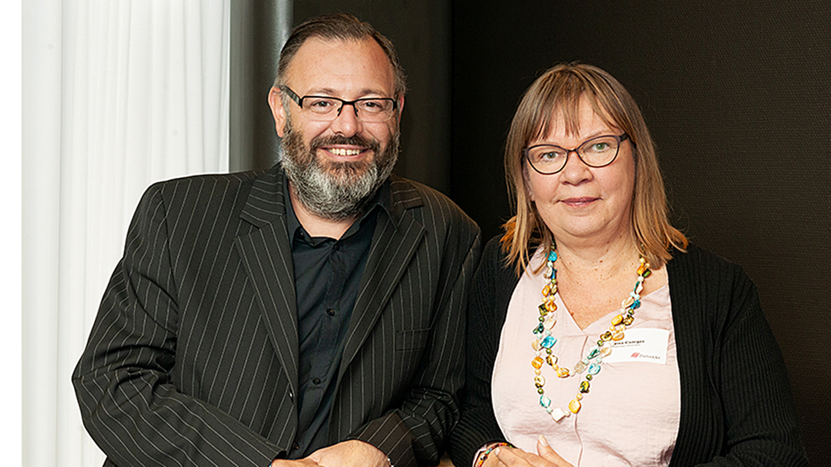 Bild på Mikael Brisslert och Lena Csörgei.