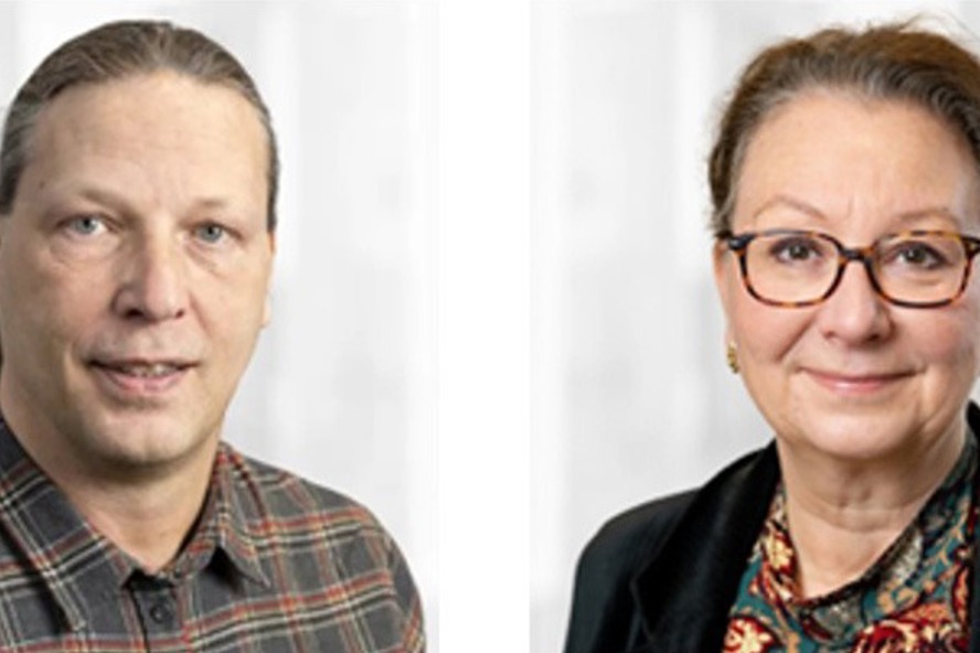 Från vänster: Mikael Andersson, OFR/S,P,O, och Maria Hedin Nordling, Arbetsgivarverket.