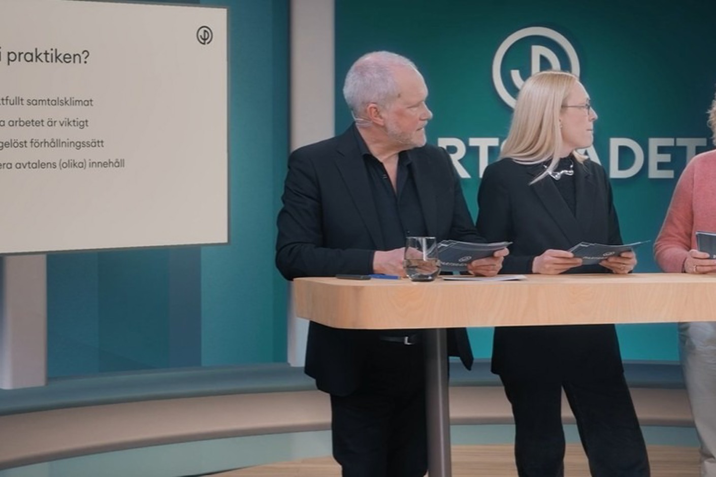 Anders Stålsby från Arbetsgivarverket, Sanna Feldell från OFR/S,P,O och Anna Westling från Saco-S
