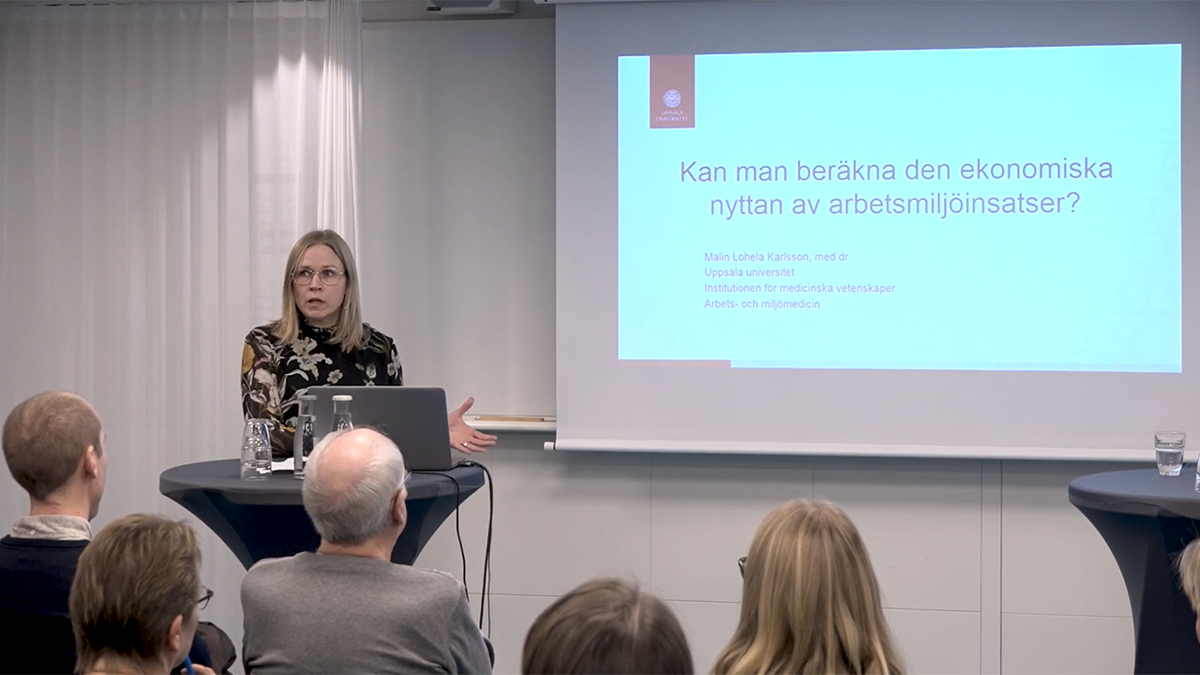 Malin Lohela Karlsson, forskare vid Institutionen för medicinska vetenskaper, Arbets- och miljömedicin vid Uppsala universitet.